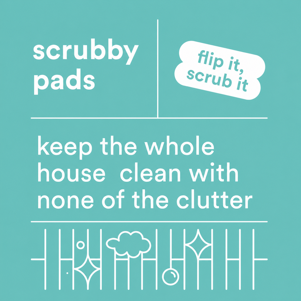 Dual-Sided Scrub Pads, 5-Pack