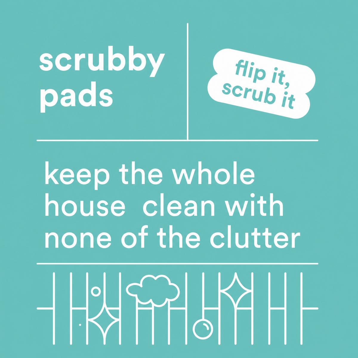 Dual-Sided Scrub Pads, 5-Pack