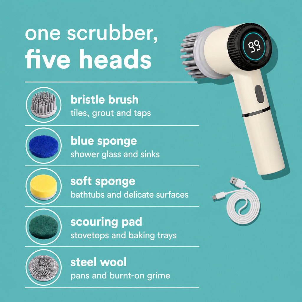 Cordless Electric Spin Scrubber