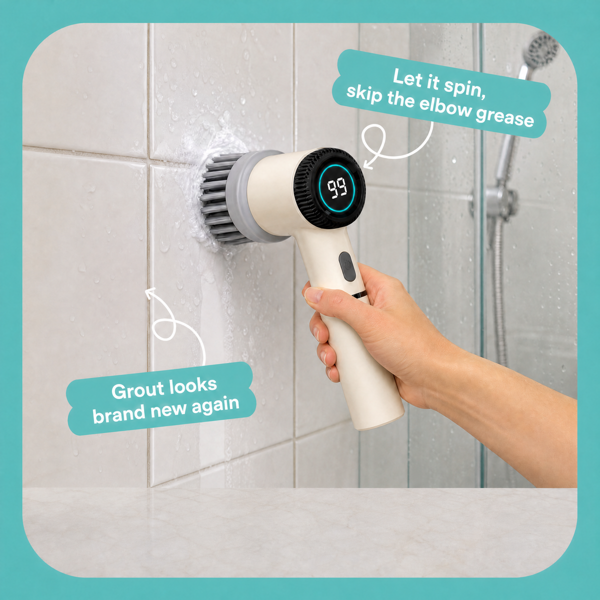Cordless Electric Spin Scrubber